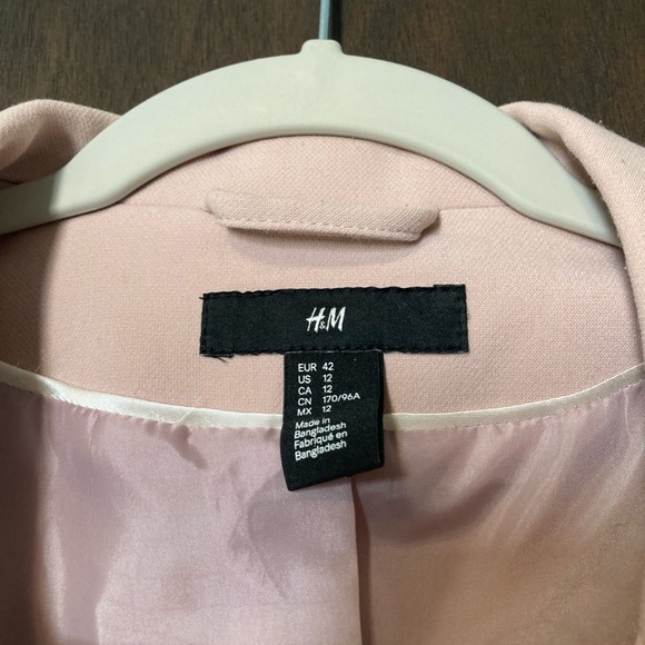 Blush Pink H&M Blazer Suit Jacket - Picture 2 of 4